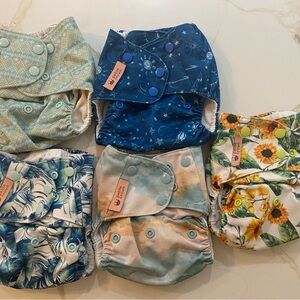 5 Petite Crown Packa Pocket Diapers